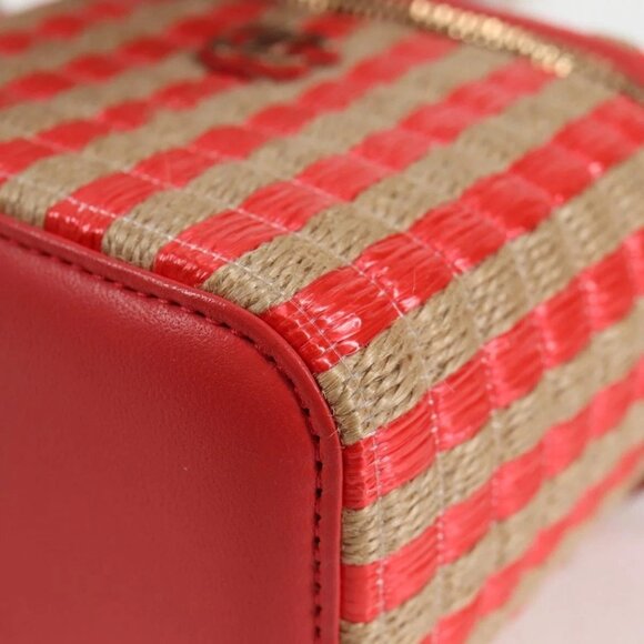 CHANEL Chain Shoulder Bag Straw Beige Gold CC Auth 120168AM - Picture 4 of 16